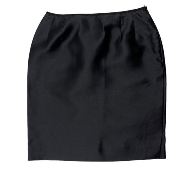 Carlisle Skirt Black Sik Blend High Waist Career or Party Straight Size 8 - Picture 1 of 13